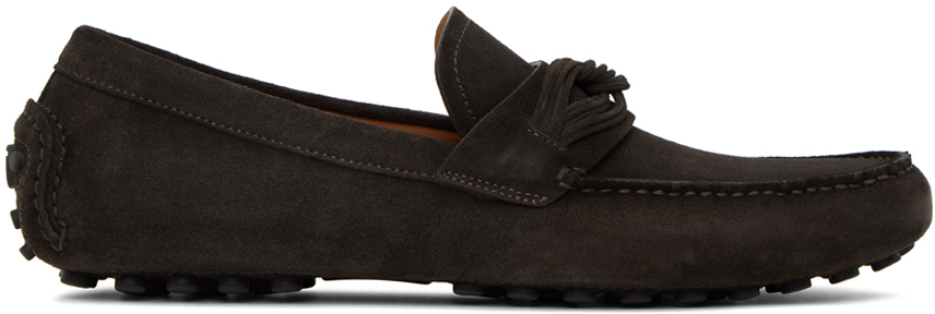 SALVATORE FERRAGAMO 'Magnifico' Brown Leather Loafers Size US 8 D