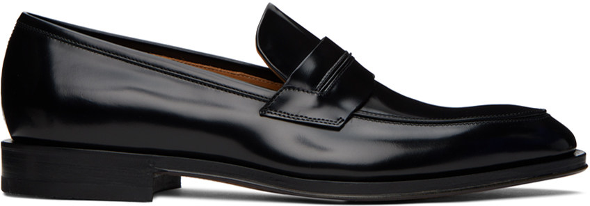 Shop Ferragamo Black Penny Loafers In Nero || Nero || New