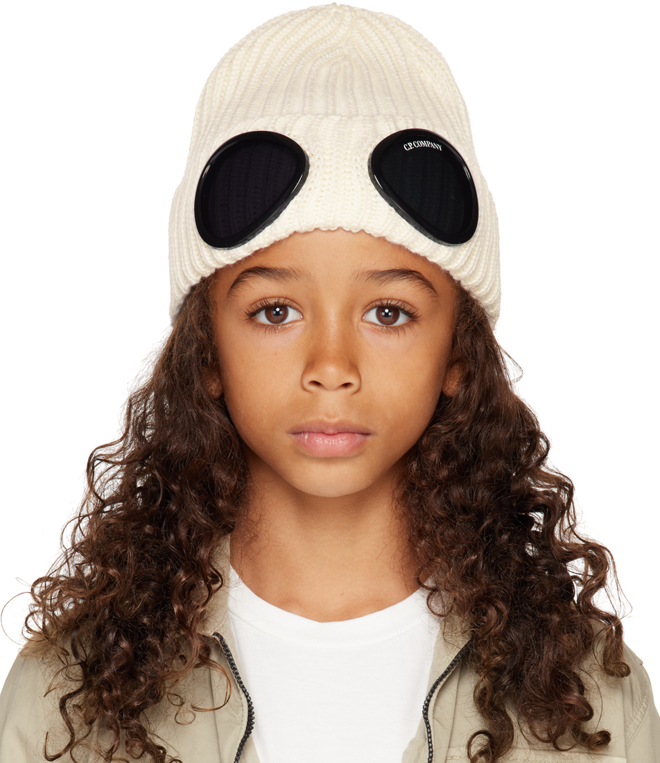 Kids Off-White Goggle Beanie by C.P. Company Kids on Sale