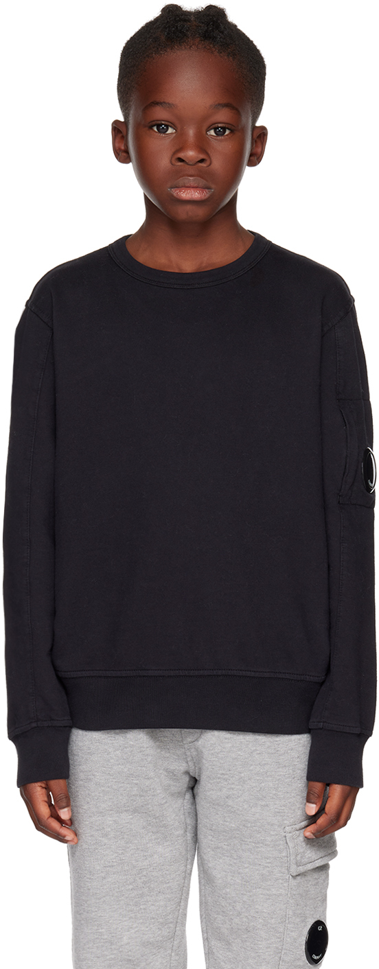 C.p. Company Kids Black Lens Sweatshirt In 999 Black