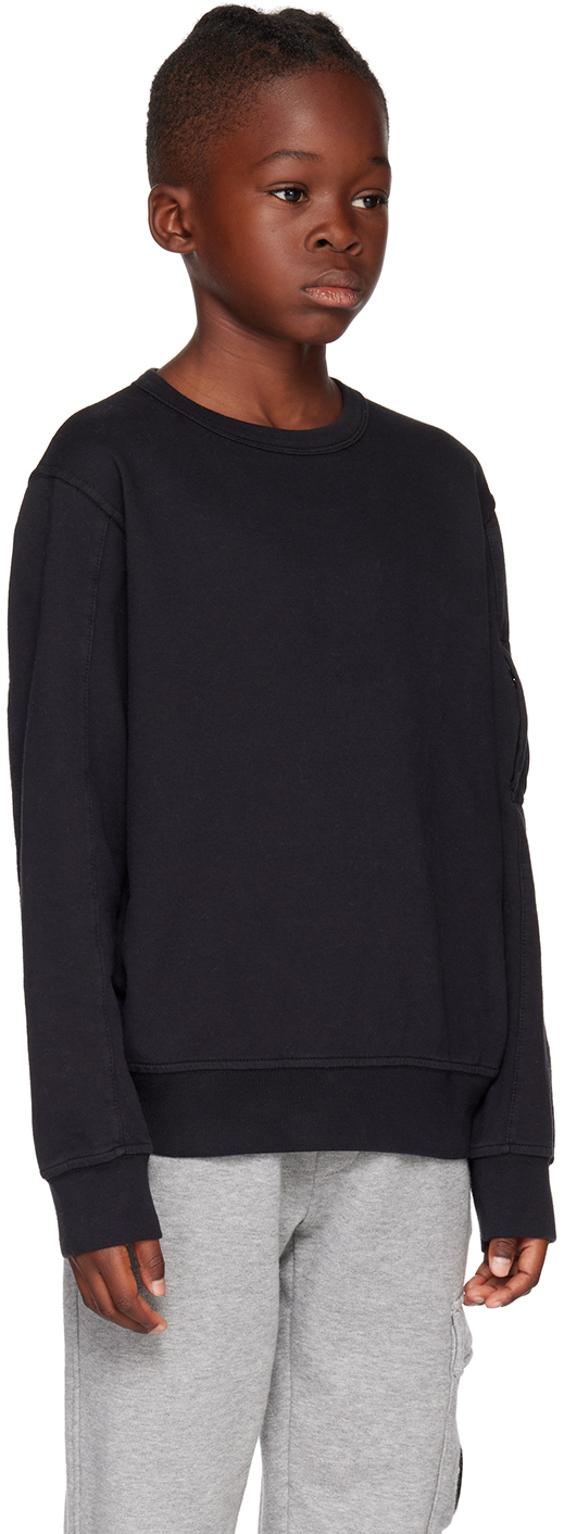 C.p. Company Kids Black Lens Sweatshirt In 999 Black