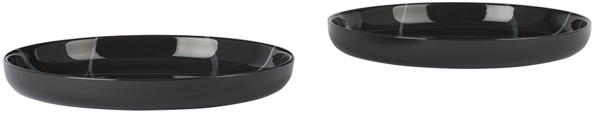Kelly Wearstler Black Serax Edition Zuma Medium High Plate Set In Pacific