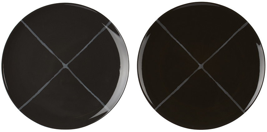Kelly Wearstler Black Serax Edition Zuma Medium Plate Set In Pacific