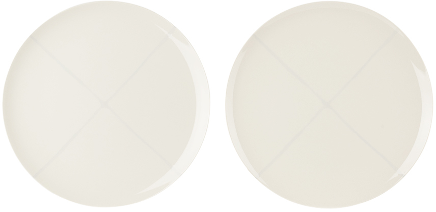 Kelly Wearstler Off-white Serax Edition Zuma Medium Plate Set In Salt
