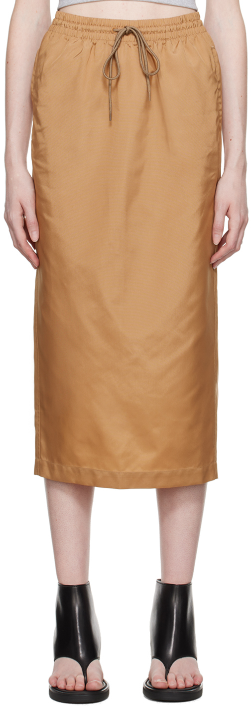 Jupe Midi Plissée Brunello Cucinelli, Couleur Verte, Taille 0, Neuf Avec étiquettes
