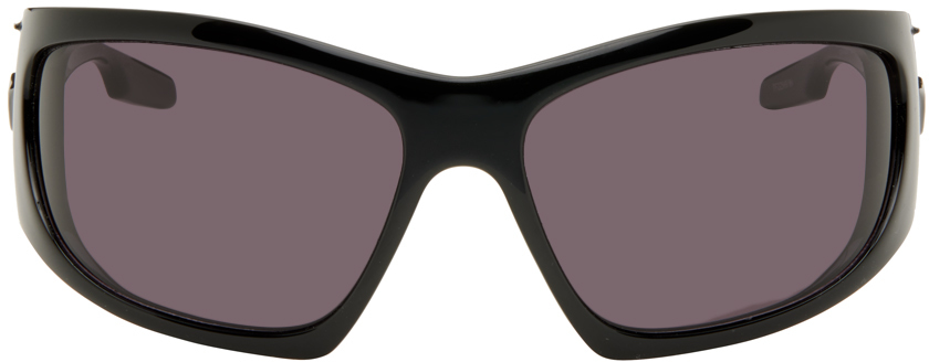 Givenchy Black Cutout Sunglasses In 01 Shiny Black