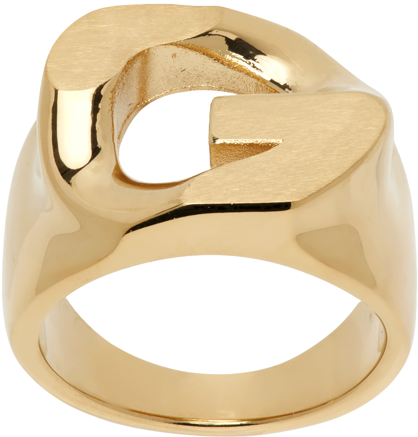 Givenchy Gold G Chain Ring In 710 Golden Yellow