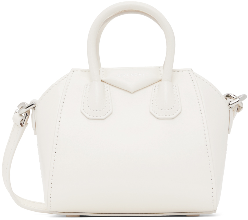 Givenchy: White Micro Antigona Bag | SSENSE