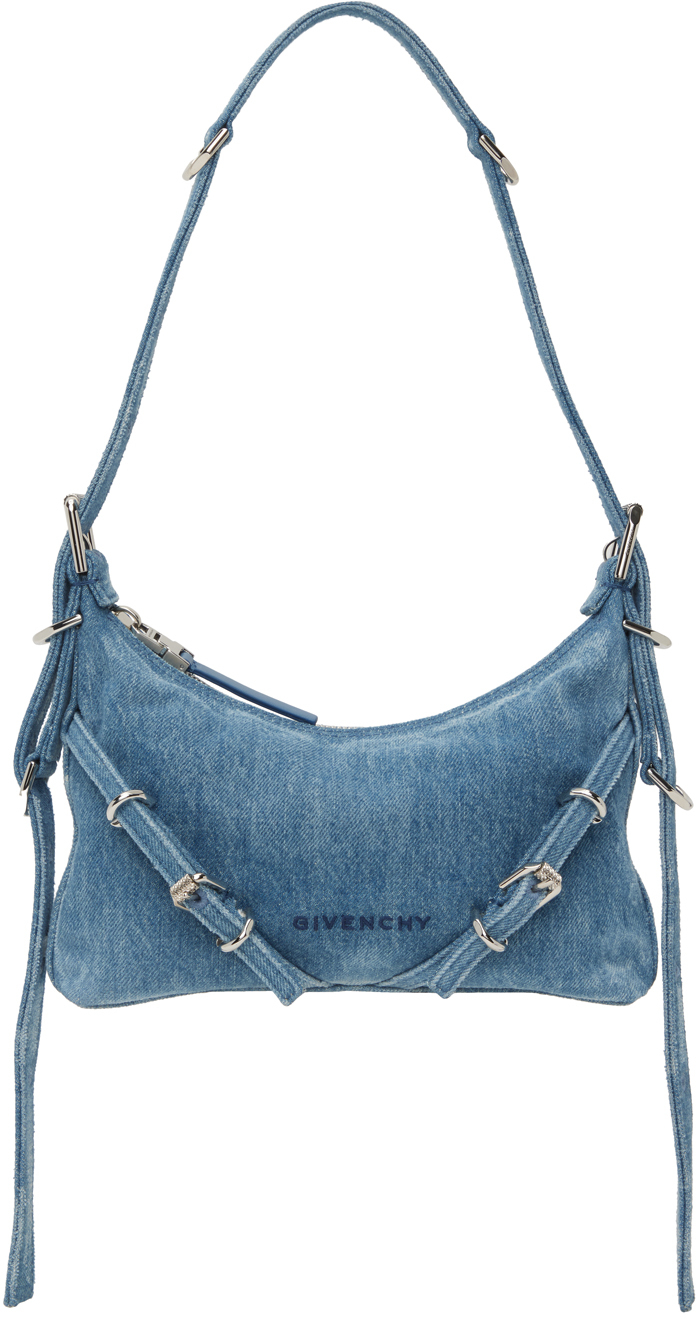 Givenchy Blue Mini Voyou Denim Shoulder Bag