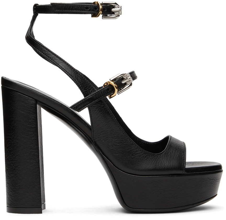 Givenchy Black 4G Cut-Out Sandals | Smart Closet