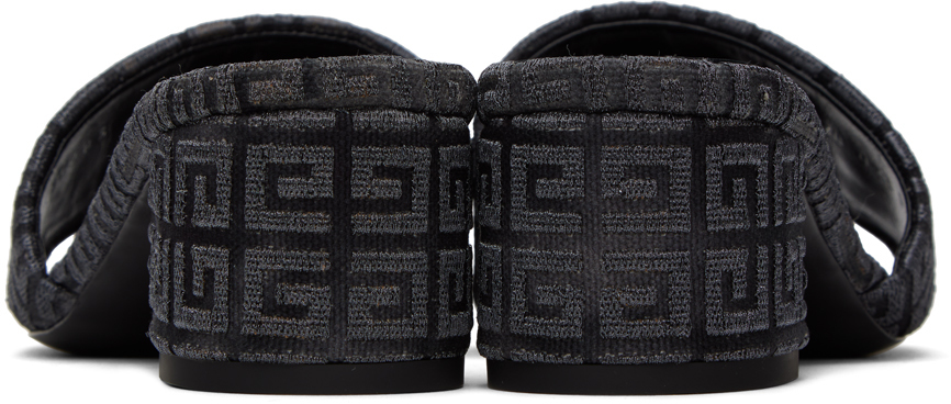 Givenchy 55mm 4g-jacquard Leather Mules In 021 Dark Grey