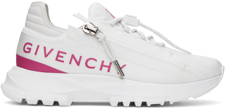 White & Pink Spectre Sneakers