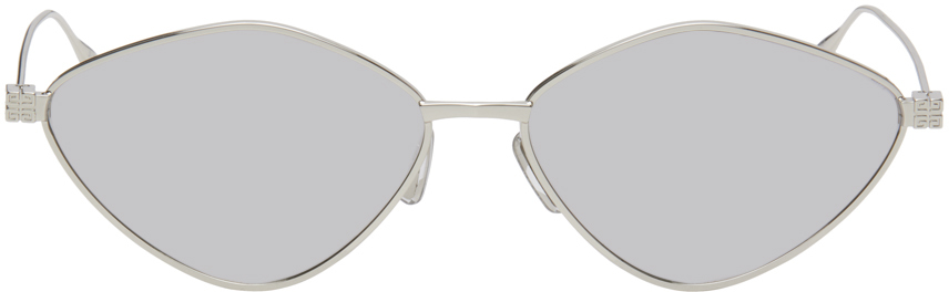 Shop Givenchy Silver Speed Sunglasses In Shiny Palladium / Sm