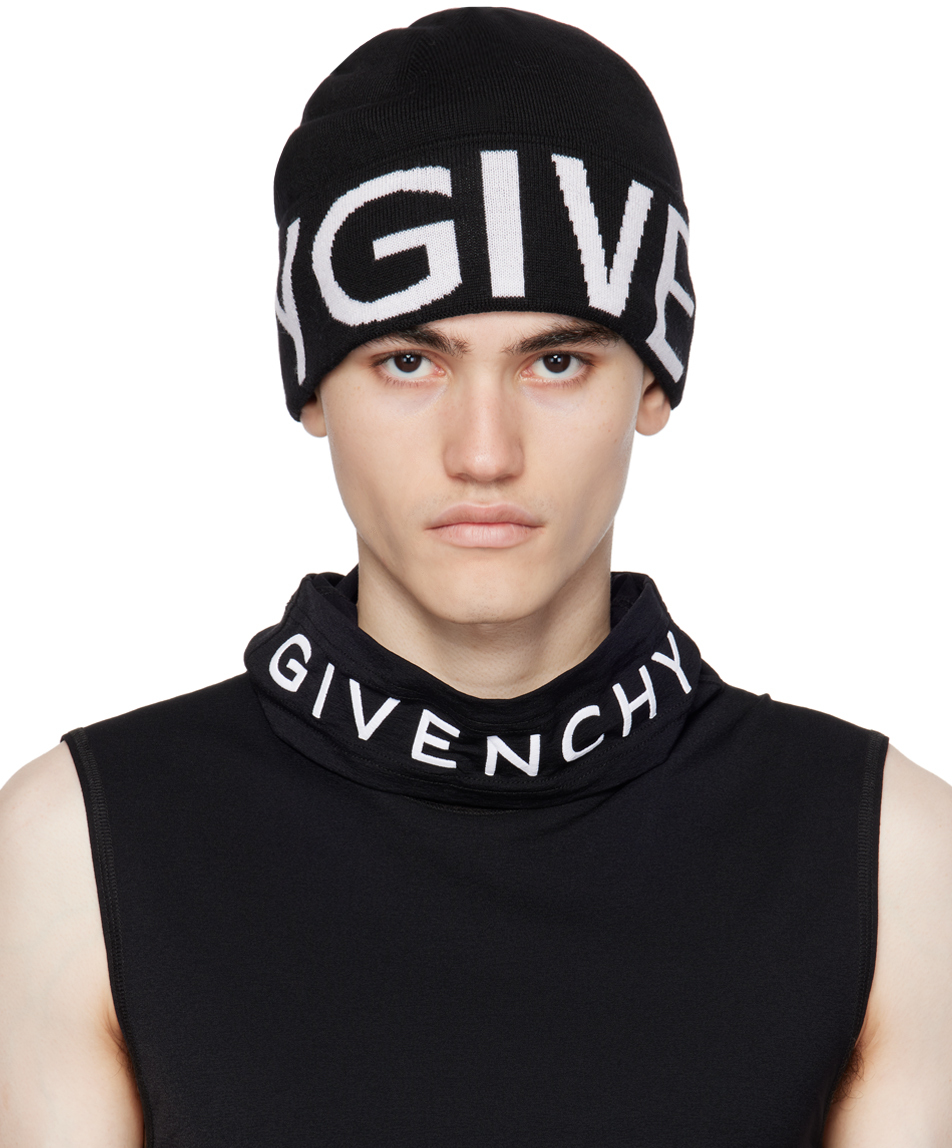 Givenchy Black Logo Beanie | Smart Closet