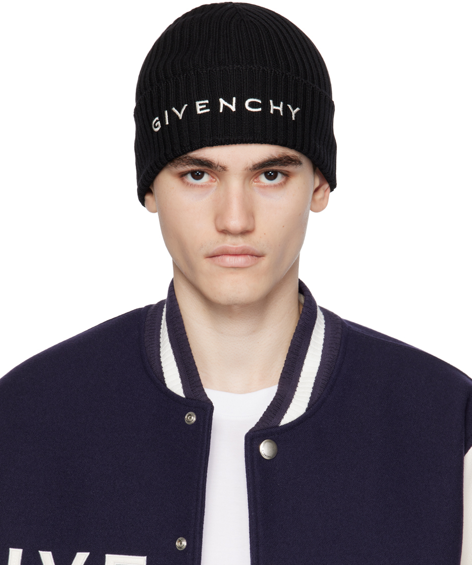 Givenchy Black Logo Beanie | Smart Closet