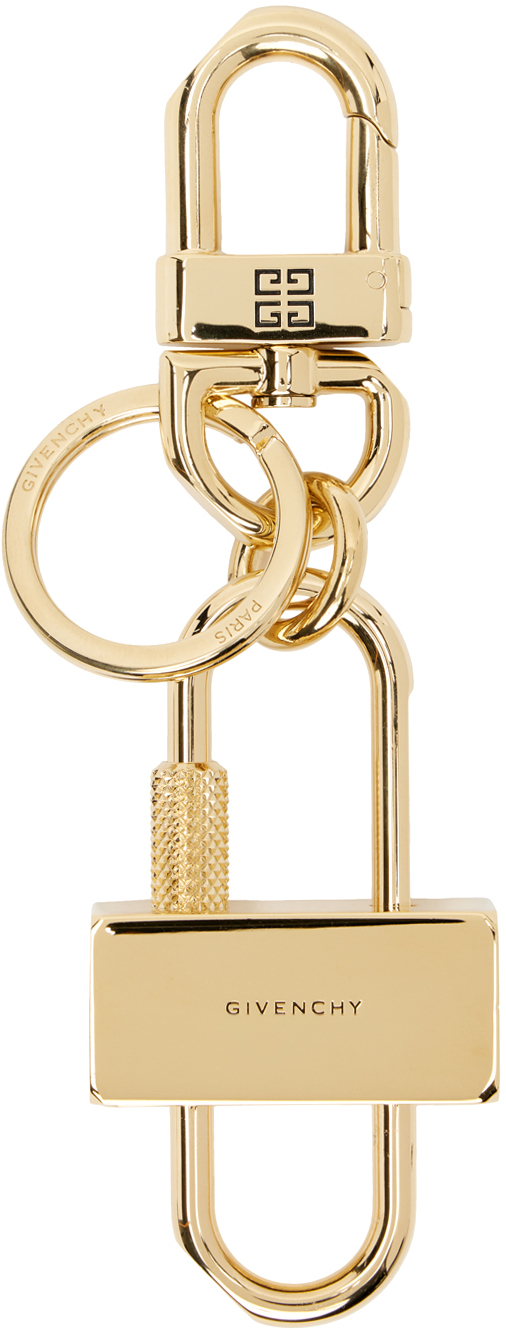 Gold Padlock Keychain