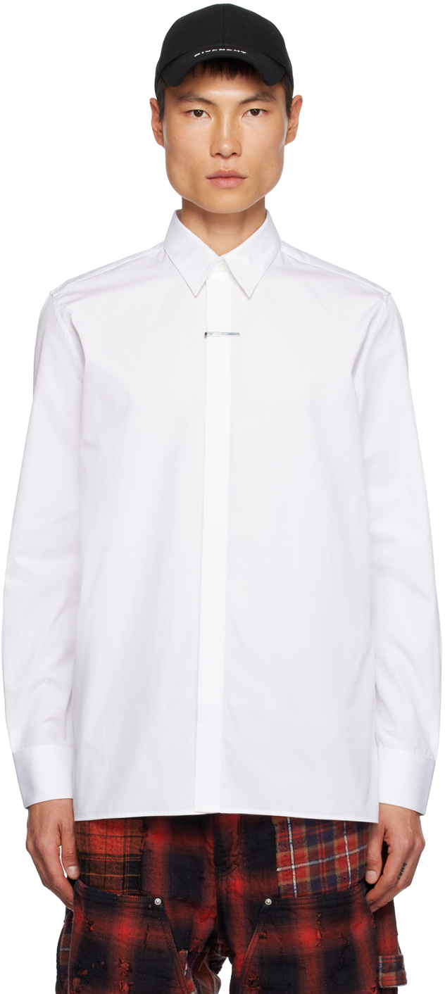 Givenchy White Boxy Shirt In 100-white