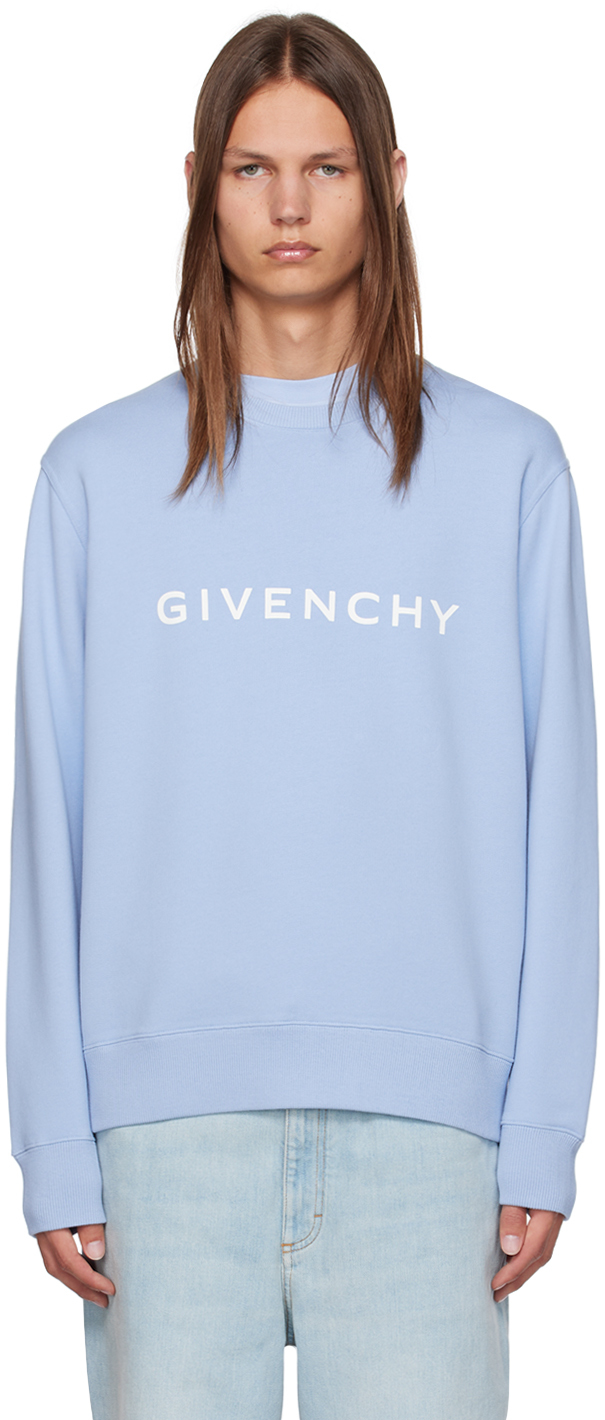 Givenchy: Blue Slim Fit Sweatshirt | SSENSE UK