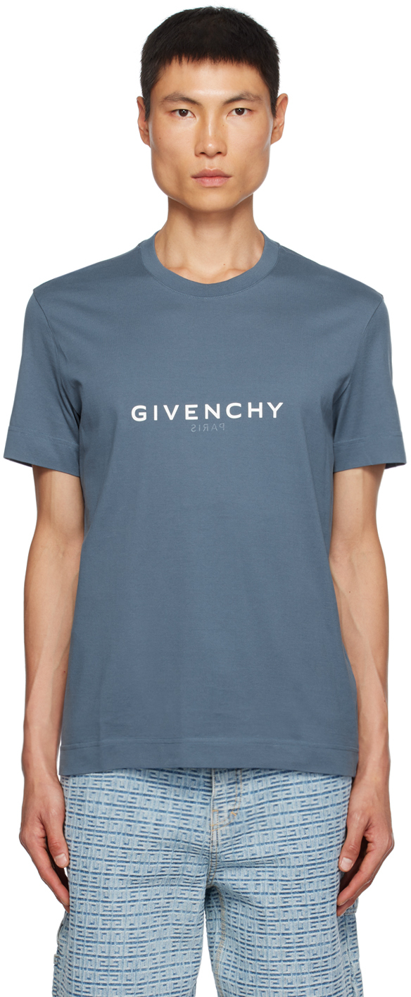 Shop Givenchy Blue Reverse T-shirt In 427-military Blue