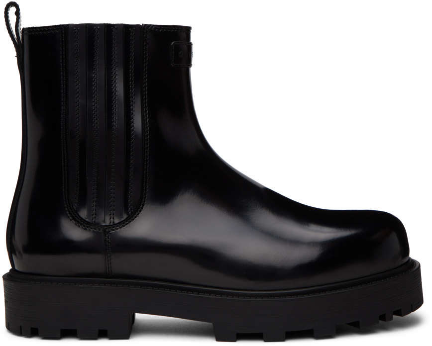Givenchy Black Show Chelsea Boots In 001-black