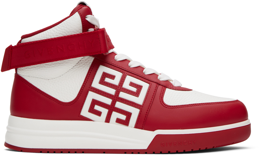 Red & White G4 High-Top Sneakers