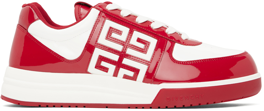 GIVENCHY RED & WHITE G4 SNEAKERS