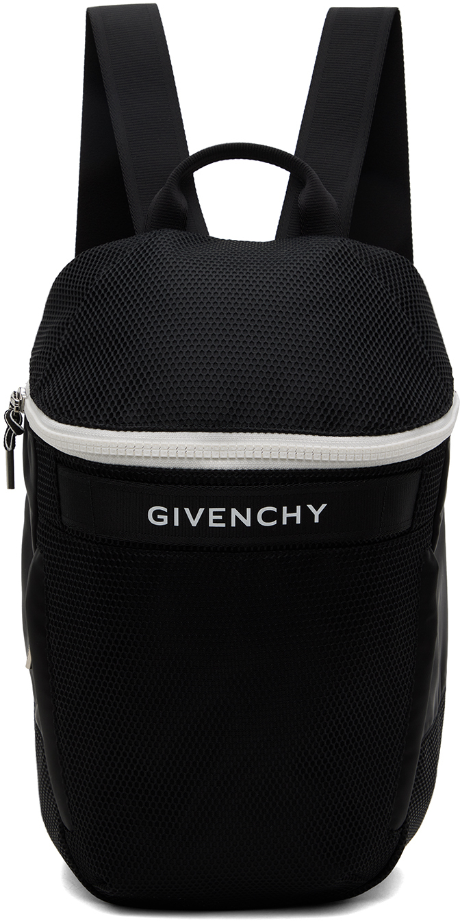 Shop Givenchy Black & White G-trek Backpack In 004-black/white