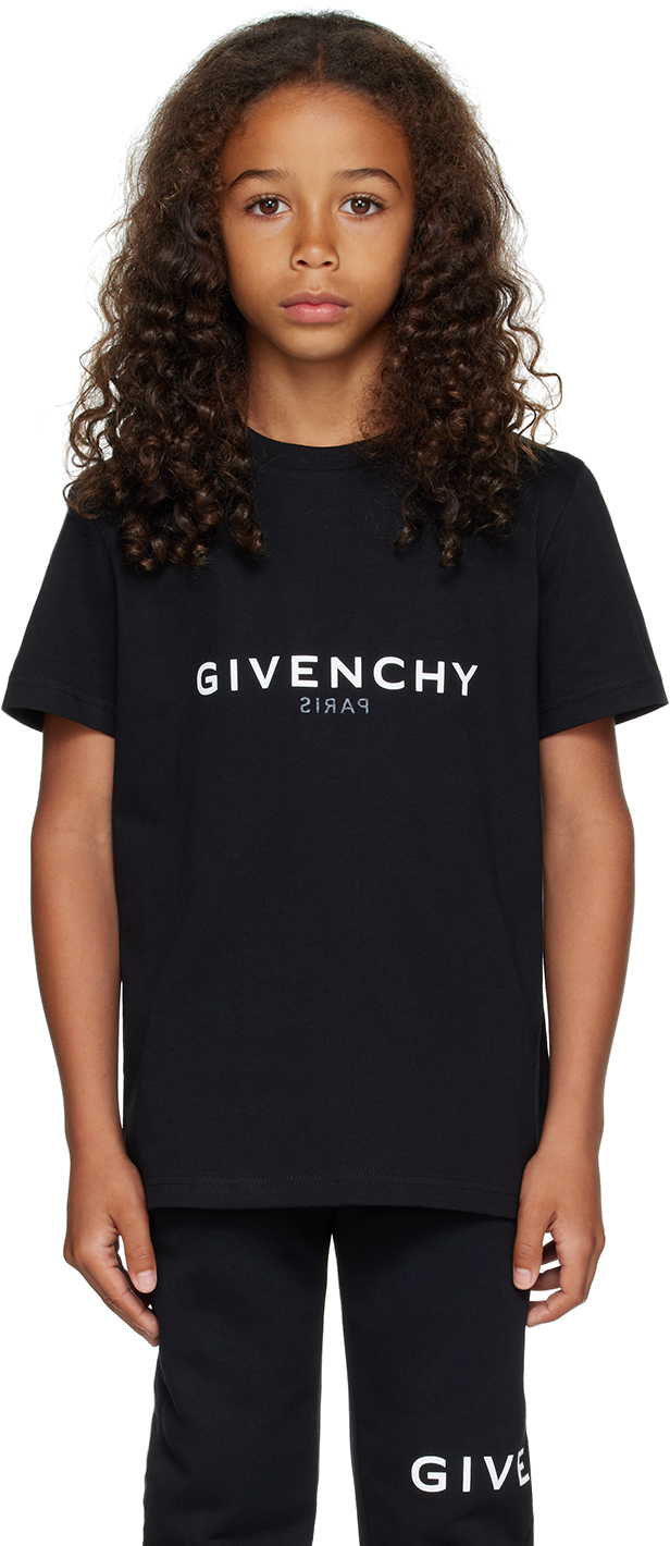 Givenchy キッズ｜ブラック ロゴプリント Tシャツ | SSENSE 日本