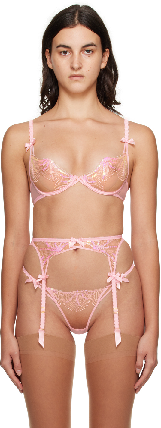 Agent Provocateur Pink Quinny Bra In 681691 Baby Pink/san
