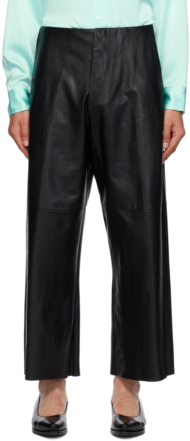 Black No.249 Leather Pants