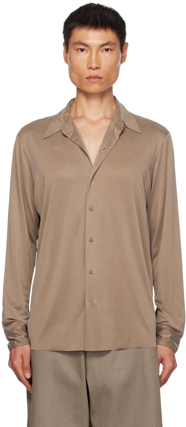 Tan No.118 Shirt by Gabriela Coll Garments on Sale