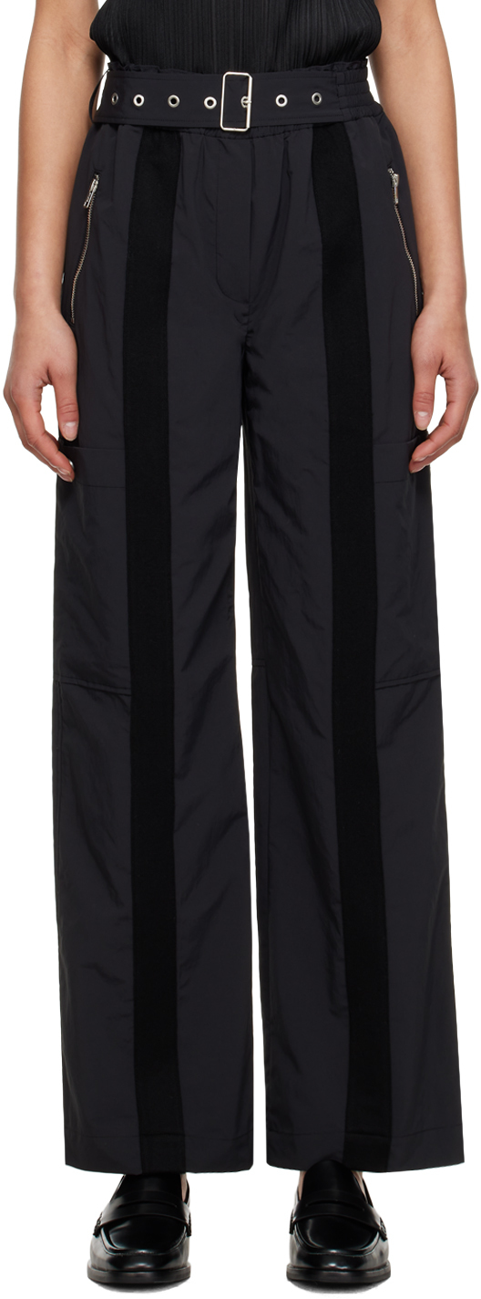 3.1 Phillip Lim / フィリップ リム Black Belted Trousers In Ba001 Black