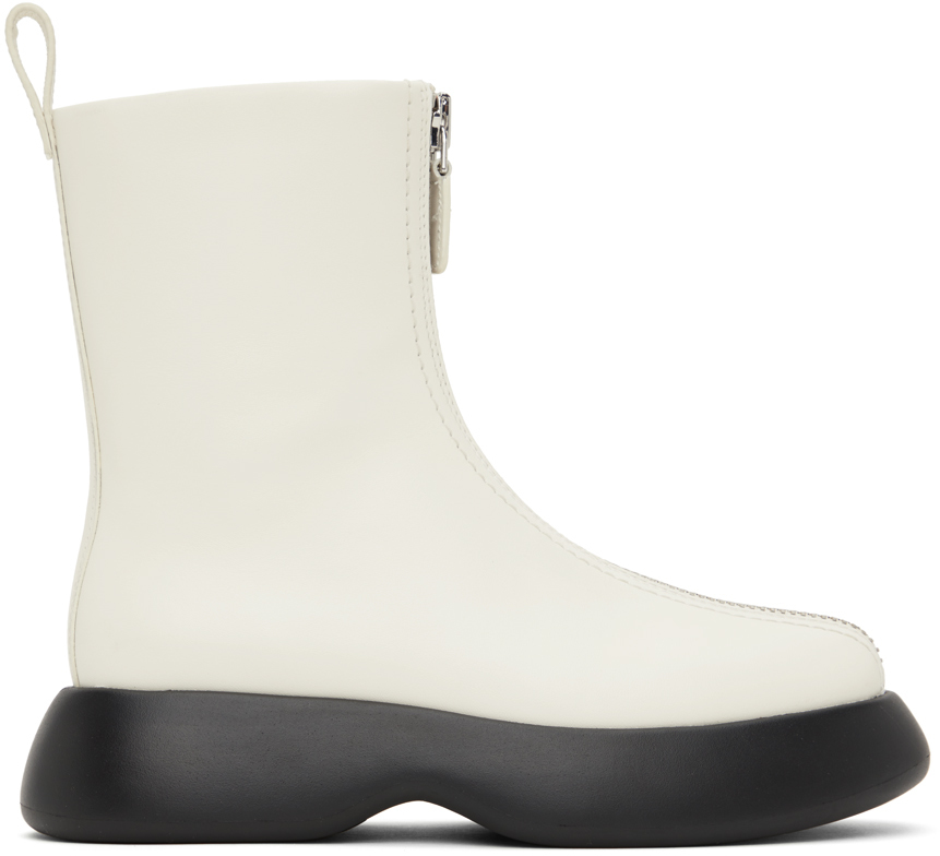 3.1 Phillip Lim: White Mercer Boots | SSENSE UK