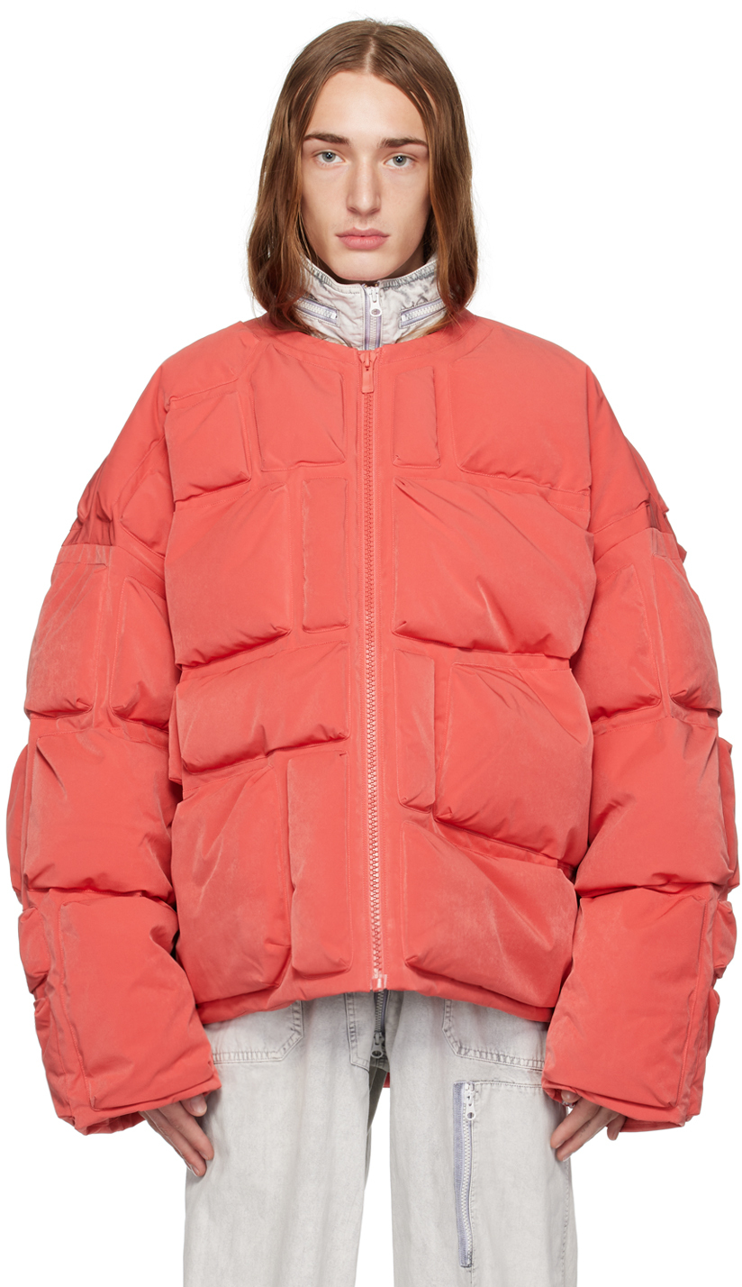 A. A. Spectrum Red Wadrian Down Jacket In Wet Ocre