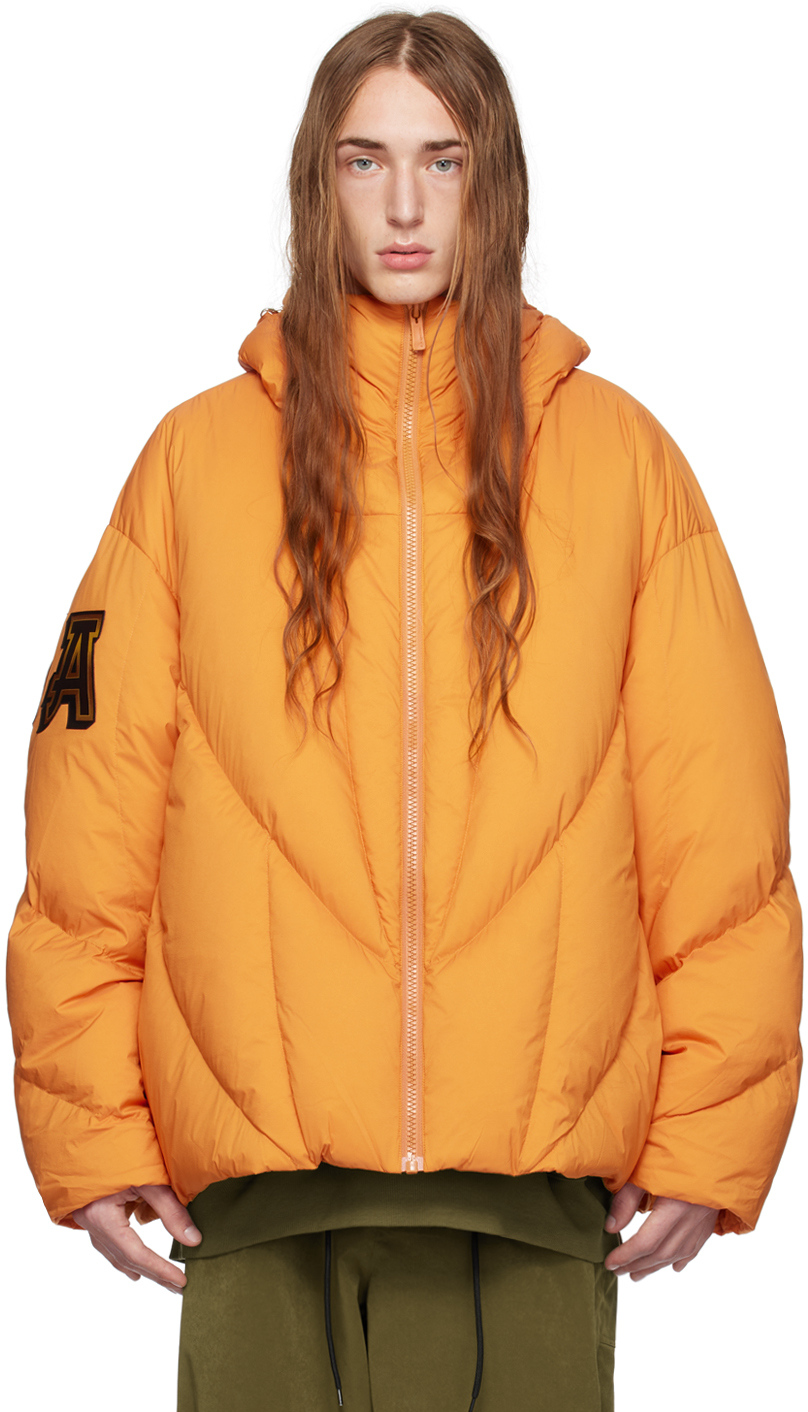 A. A. Spectrum Orange Goldan Down Jacket In Soft Sun