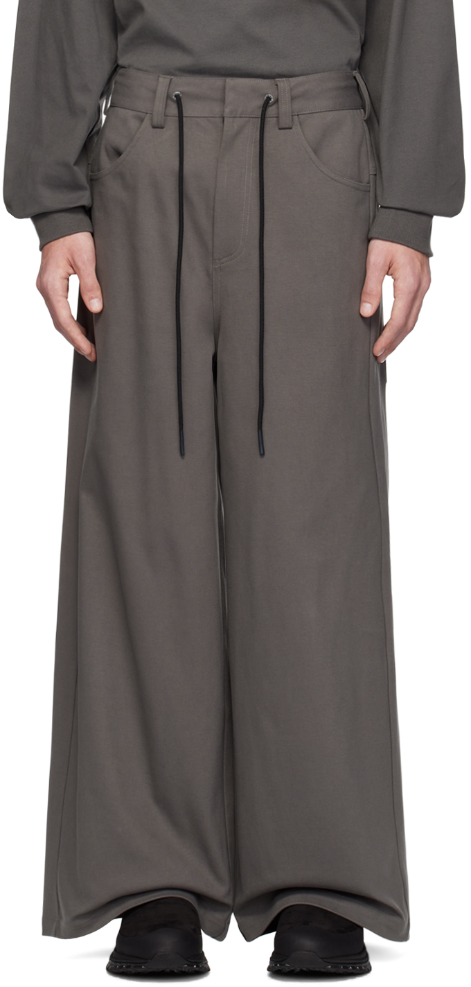 A. A. Spectrum: Gray Katana Trousers | SSENSE