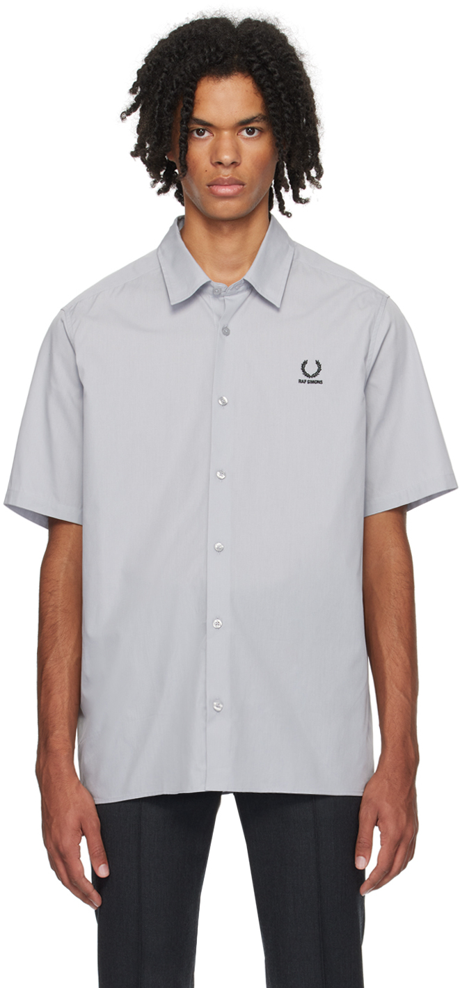 Raf Simons Gray Fred Perry Edition Shirt In S42 Eclipse