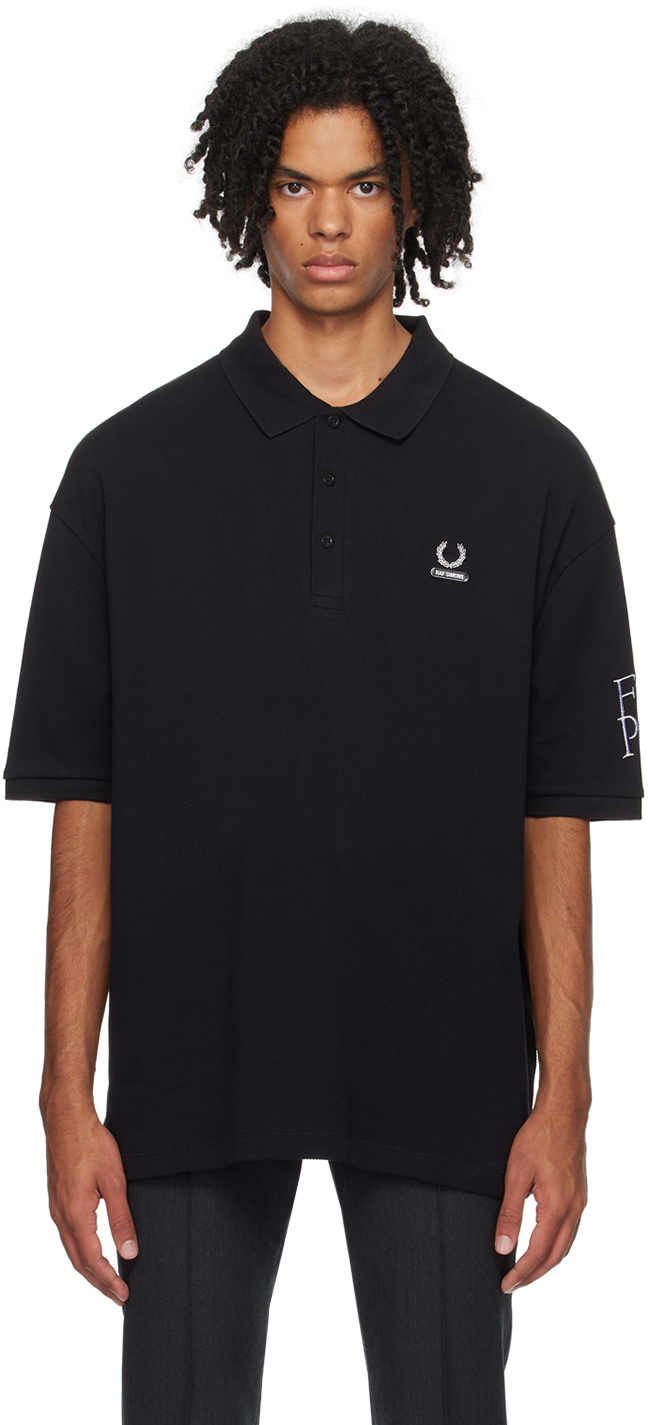 Raf Simons Black Fred Perry Edition Polo In 102 Black