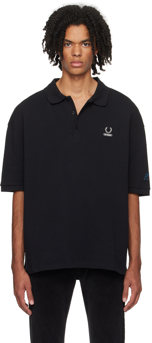 Raf Simons Black Fred Perry Edition Polo In 102 Black