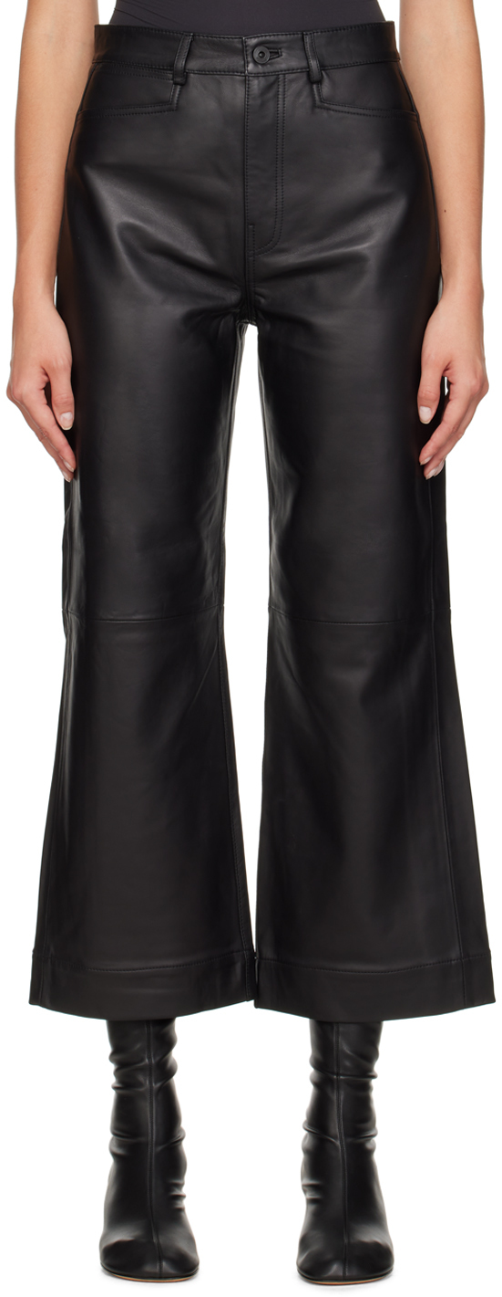 Black Proenza Schouler White Label Culotte Leather Pants