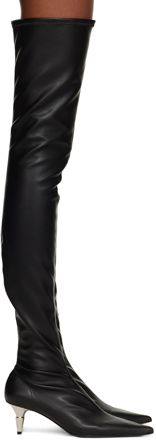 Proenza Schouler Black Spike Over-the-knee Boots In 999 Black