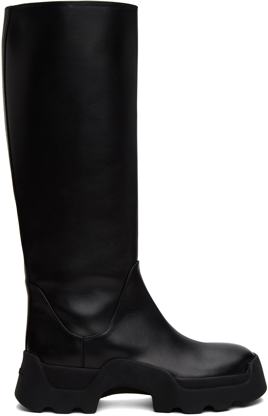Shop Proenza Schouler Black Stomp Boots In 999 Black