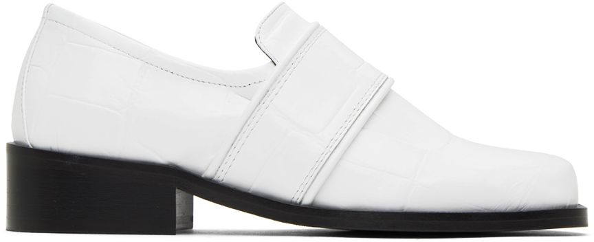 By Far White Cyril Loafers