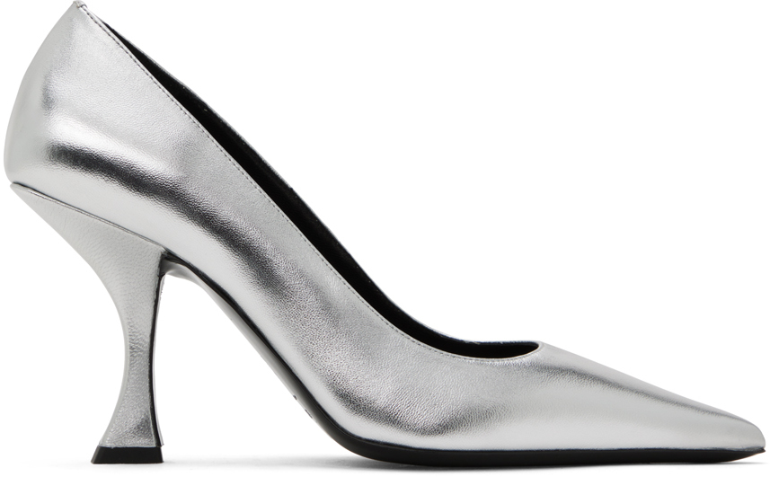 Silver Viva Heel by BY FAR on Sale