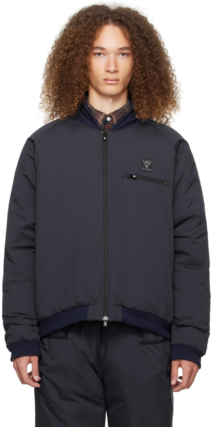 South2 West8 Navy Insulator R.c. Bomber Jacket In B-navy