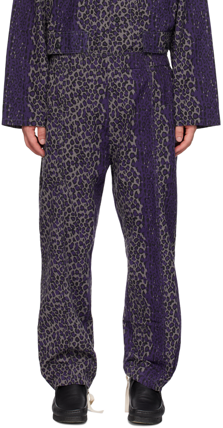 Purple Print Trousers