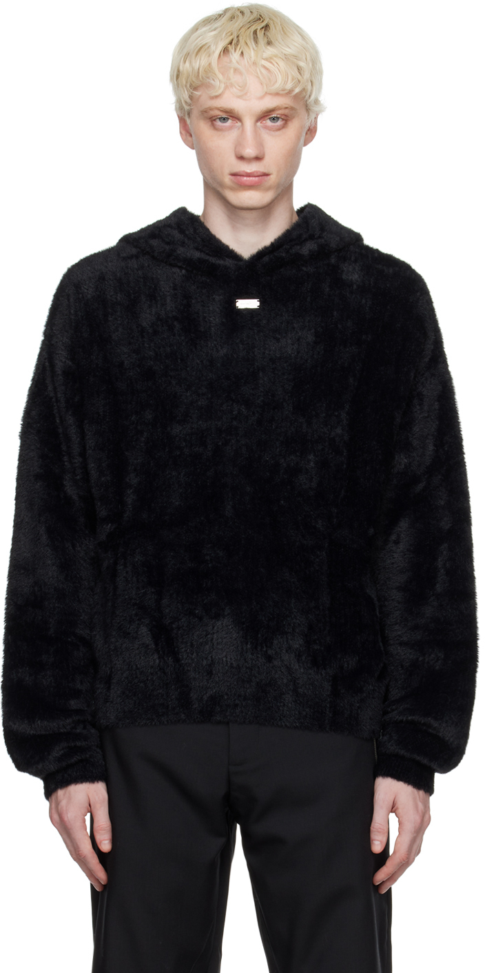 Black Denote Hoodie by HELIOT EMIL on Sale