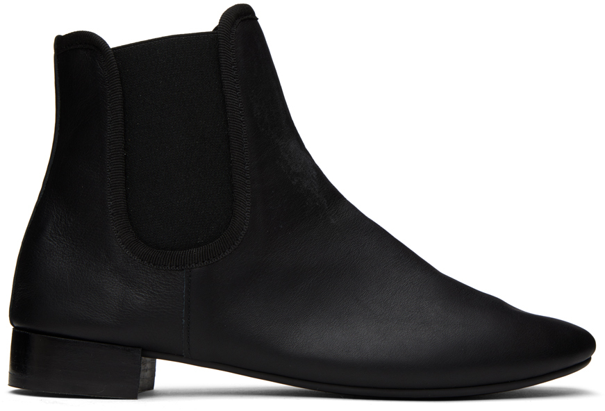 Repetto Black Elor Boots In 410 Noir