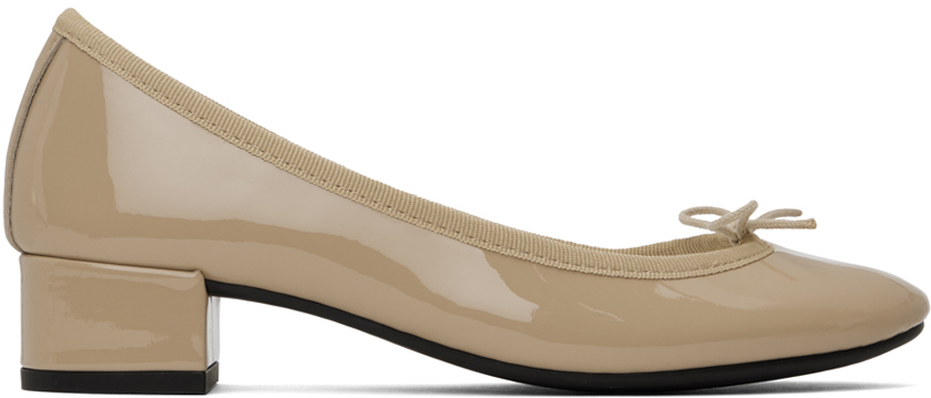 Repetto Tan Camille Heels In 1451 Cachemire