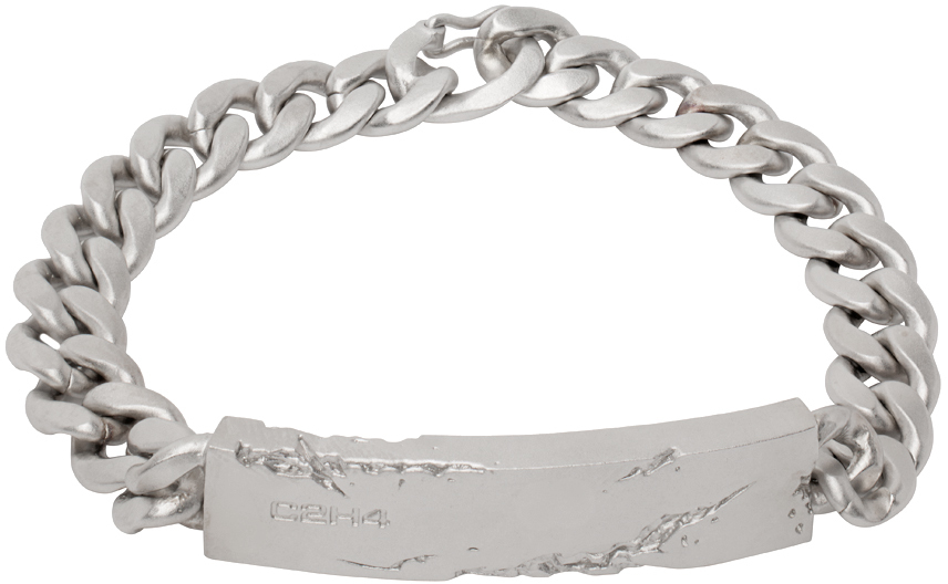 C2h4 Silver Debris Crevice Bracelet